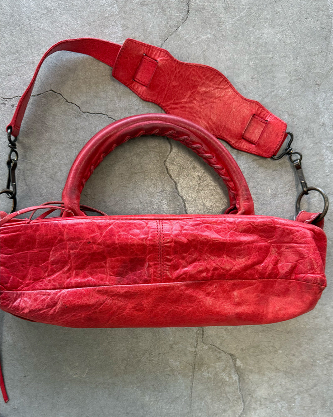 Red Vintage Balenciaga The First City Handbag