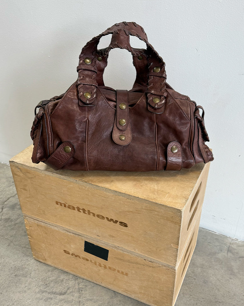 Brown Vintage Chloé Silverado Shoulder Bag