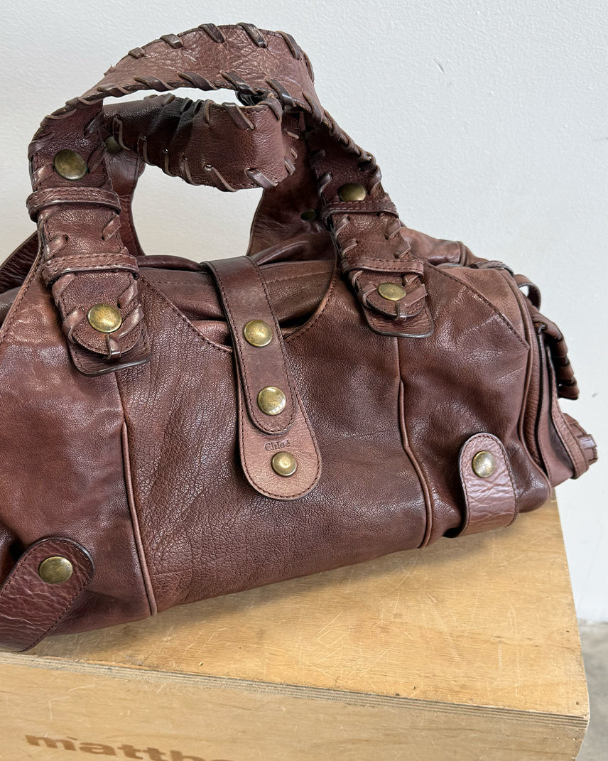 Brown Vintage Chloé Silverado Shoulder Bag