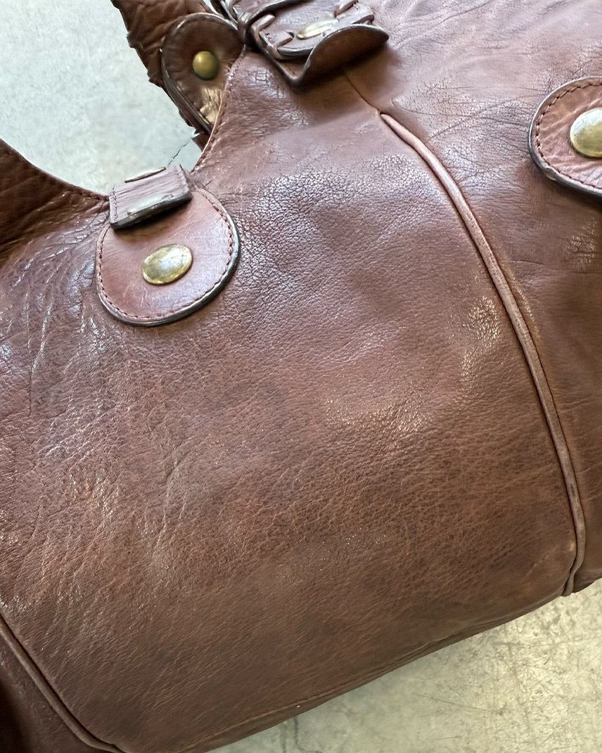 Brown Vintage Chloé Silverado Shoulder Bag