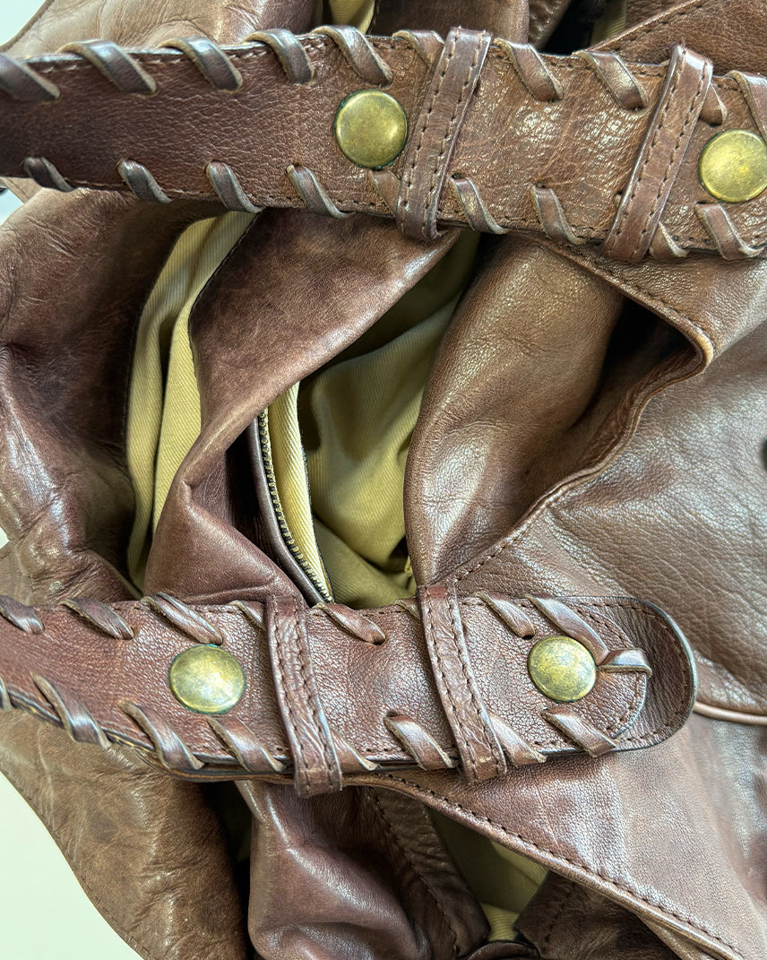 Brown Vintage Chloé Silverado Shoulder Bag