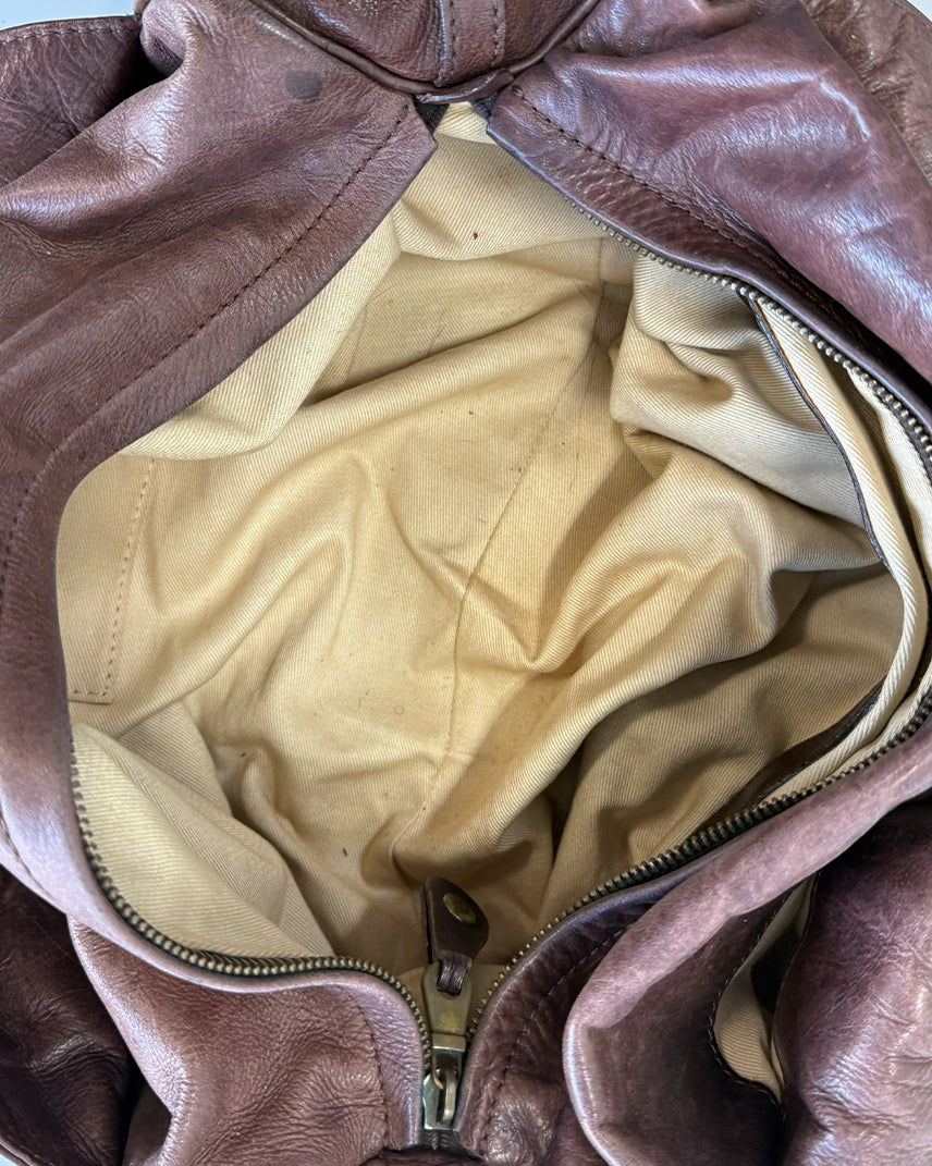 Brown Vintage Chloé Silverado Shoulder Bag