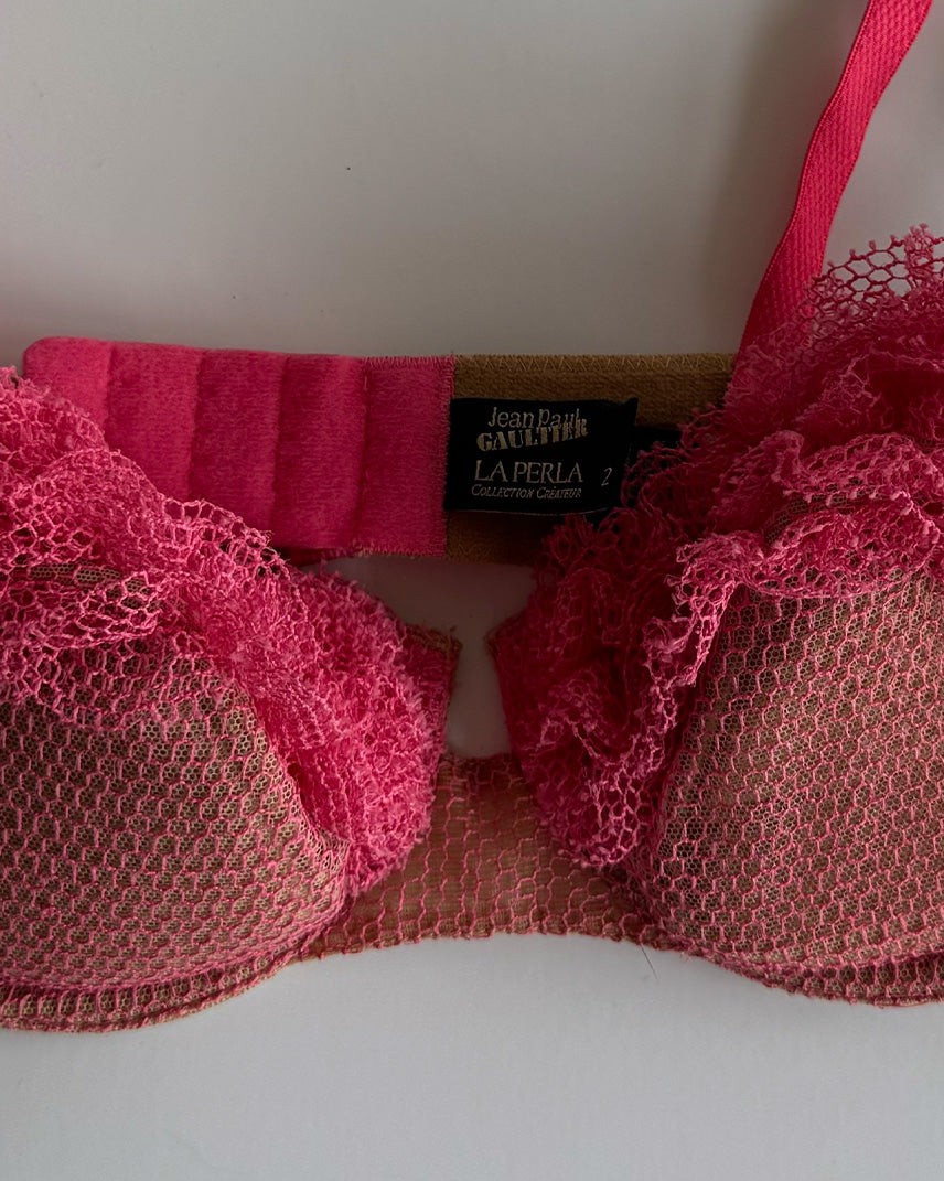 Pink Vintage Jean Paul Gaultier x La Perla Bra