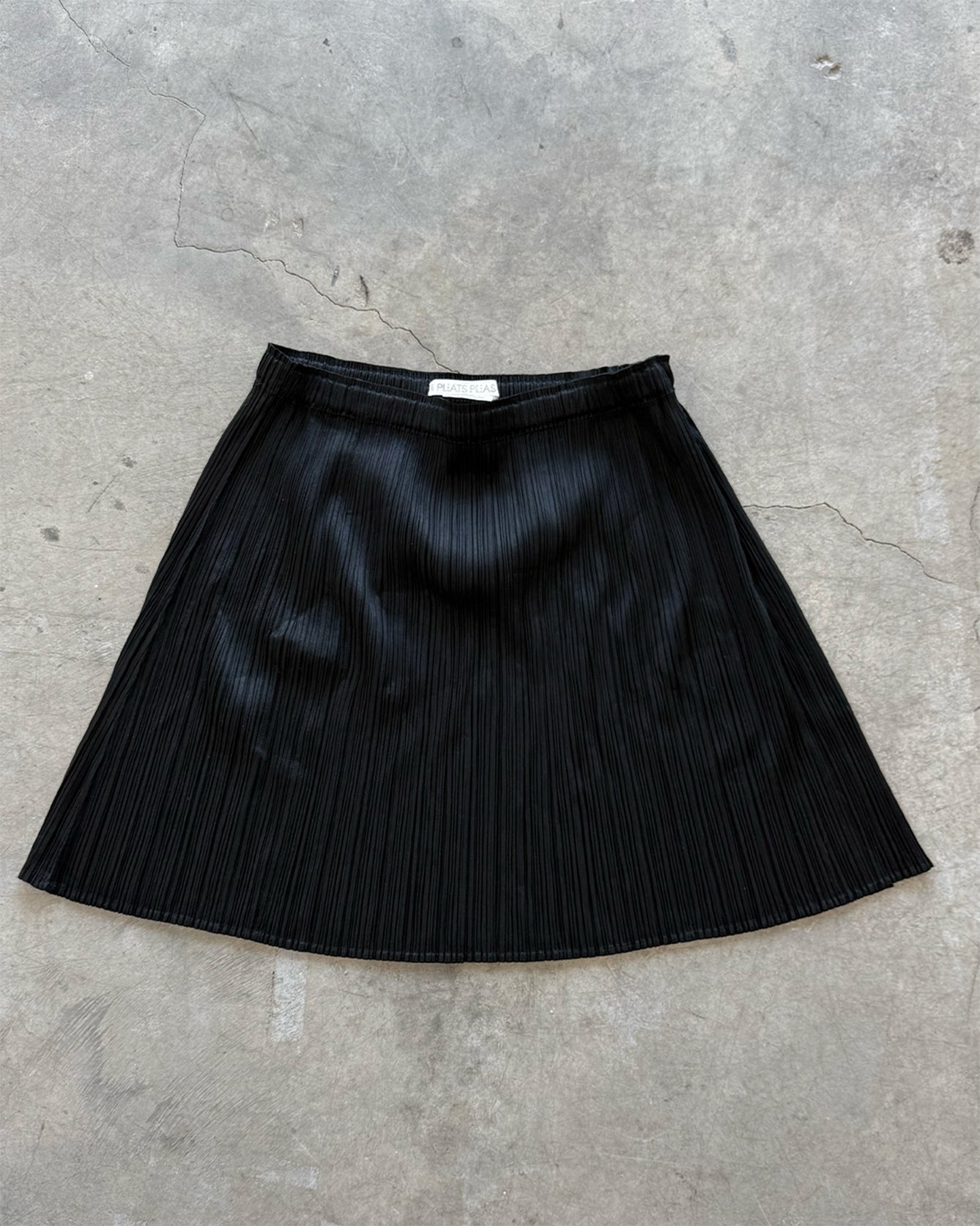 Black Vintage Issey Miyake Pleats Please Black Mini Skirt