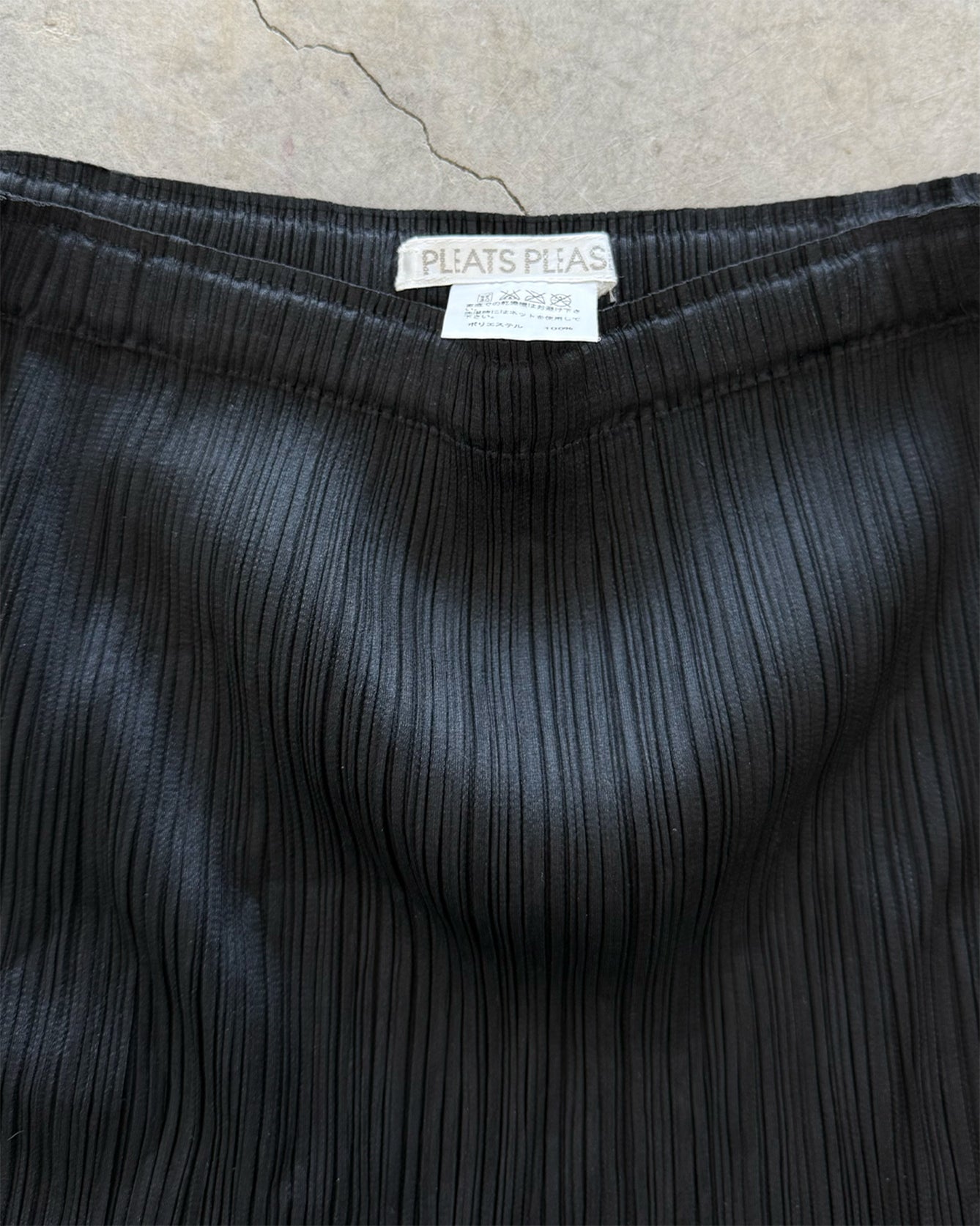 Black Vintage Issey Miyake Pleats Please Black Mini Skirt