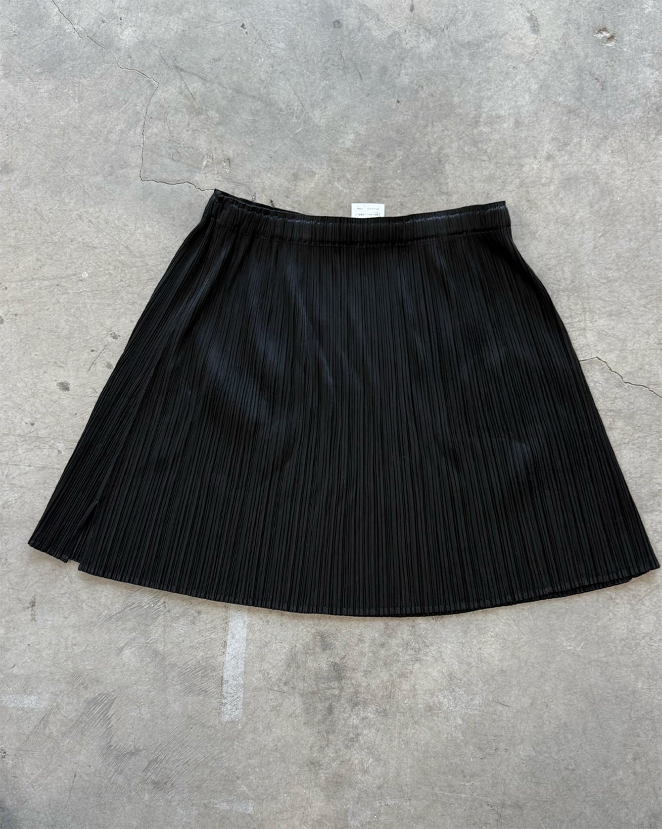 Black Vintage Issey Miyake Pleats Please Black Mini Skirt